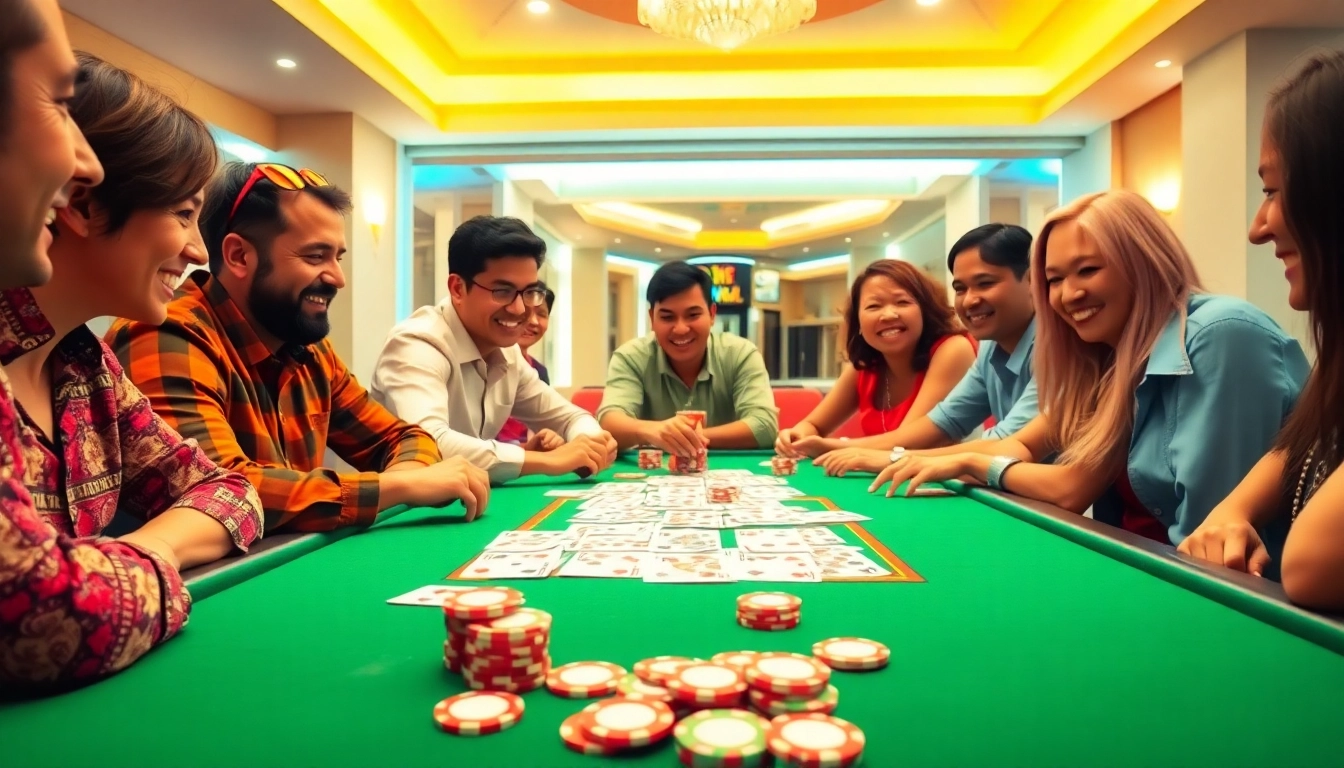 Experience the excitement of rummy wealth with players engaging in a thrilling card game.