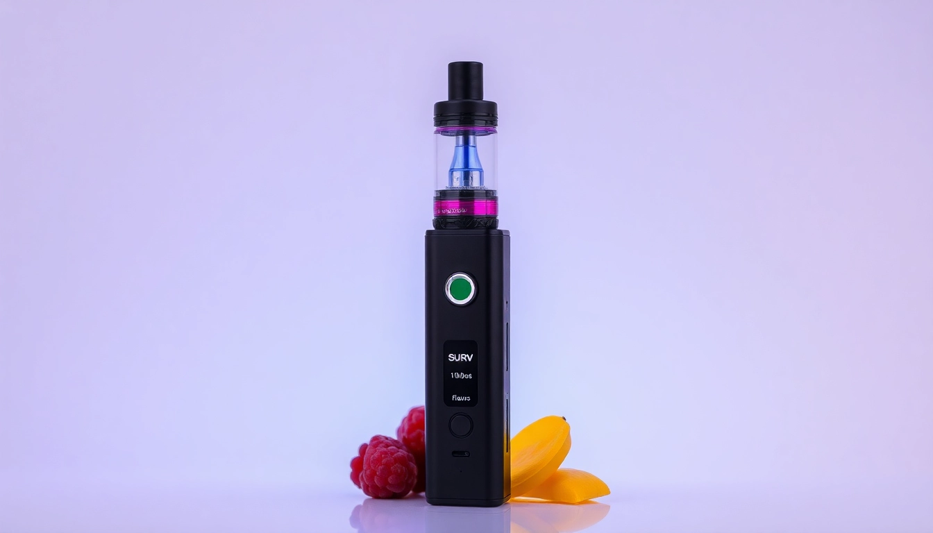 Purchase HQD Surv kaufen with a variety of flavors showcased in a stylish vape display.