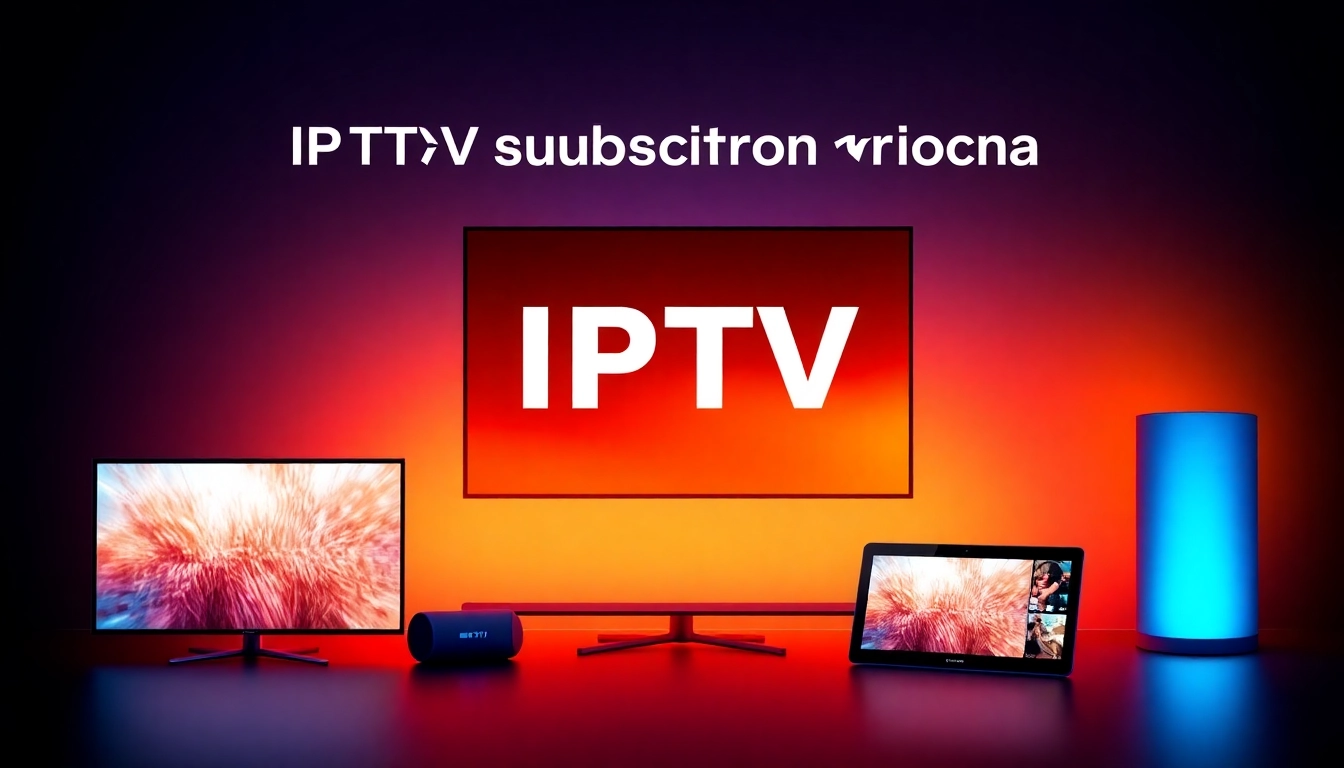 Explore the diverse options for abonnement iptv with smart devices connected to vibrant streaming services.