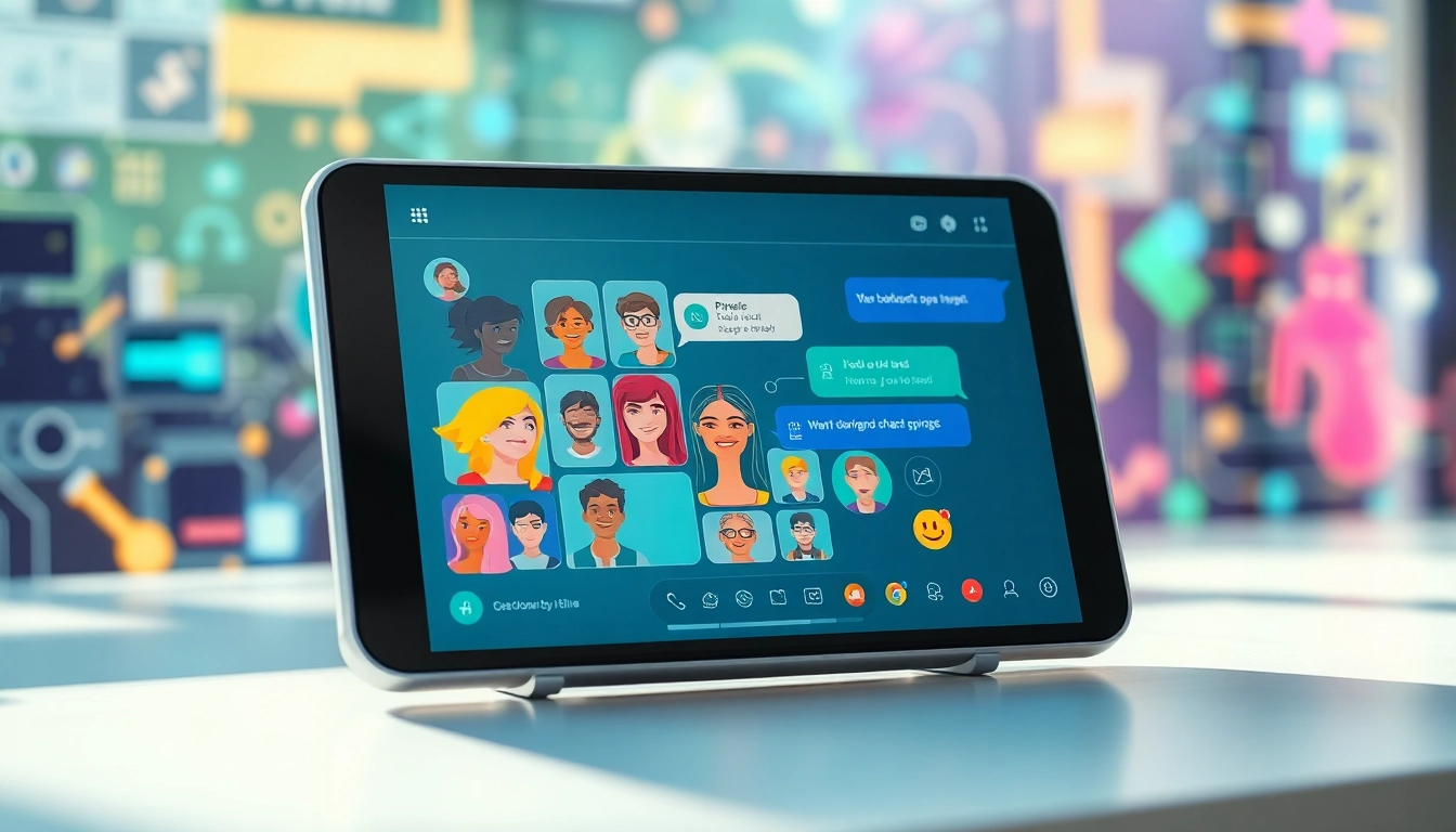 Engage in no filter ai chat with diverse characters in a vibrant digital chatbot interface.