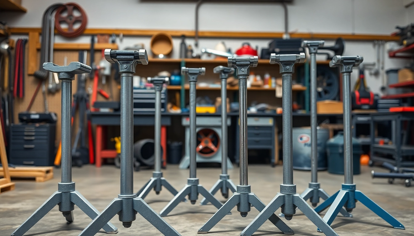 Using sturdy pipe stands to elevate pipes in a professional workshop setting