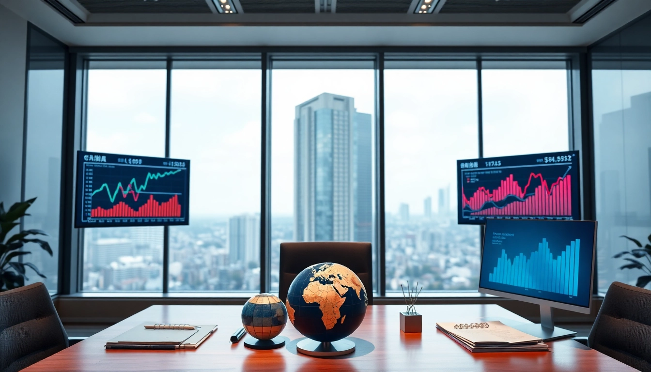 Analyzing import tariffs from China with charts and financial data in a modern workspace.