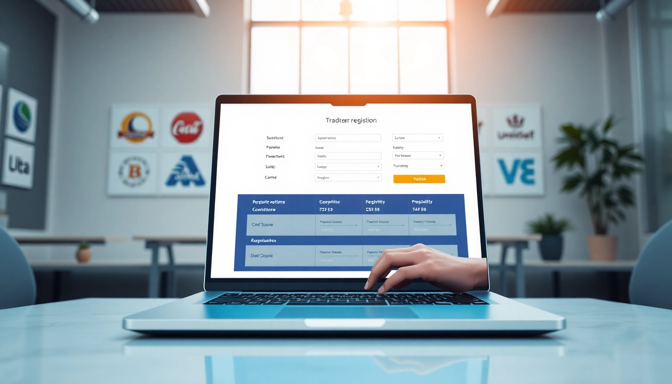 Streamlined interface of an online trademark registration platform enhancing user experience.
