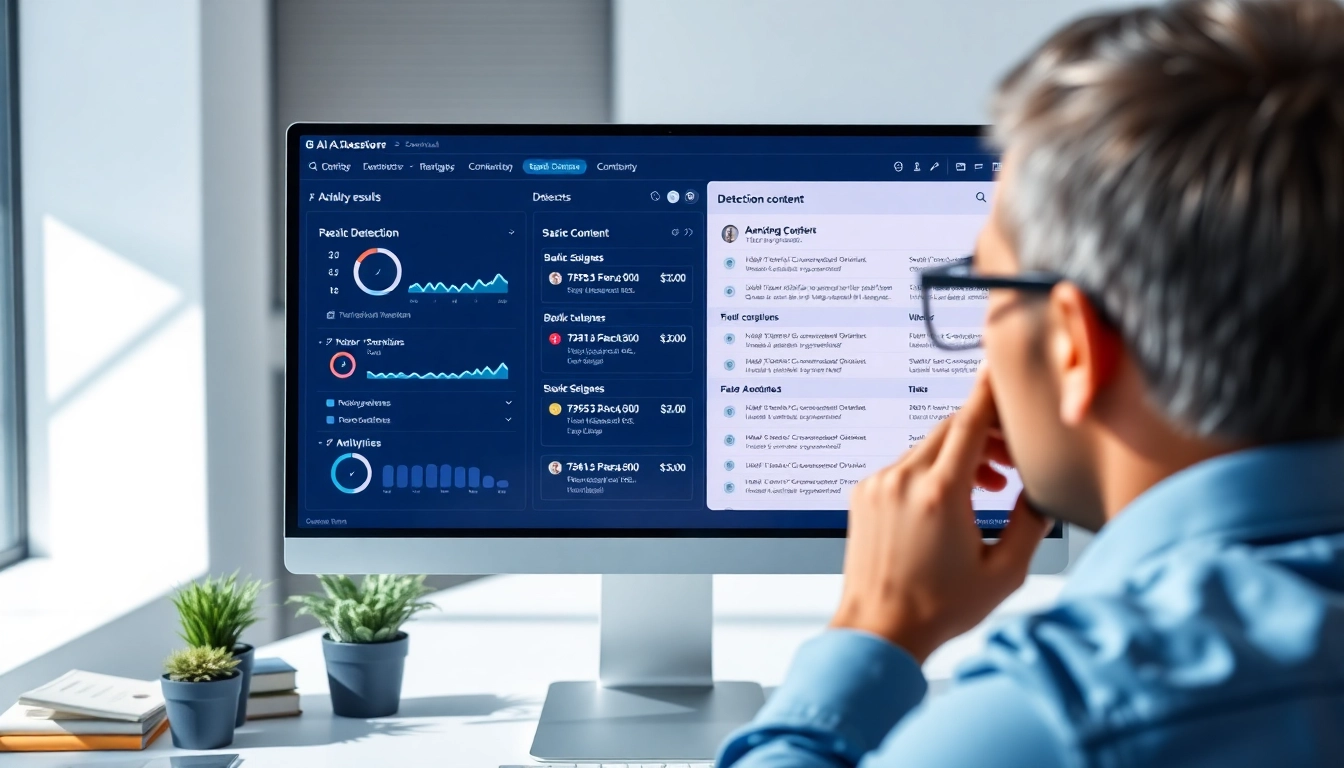 Analyze text with the innovative ai checker on a modern computer interface.