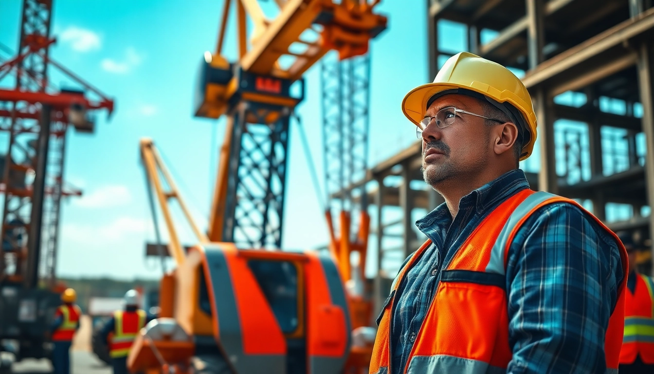 NVQ Level 4 Crane supervisor answers provided with an industrial backdrop of a crane operation.
