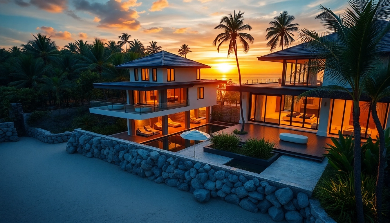 Stunning view of a luxury villa showcasing the offerings of a premier Phuket real estate agency.