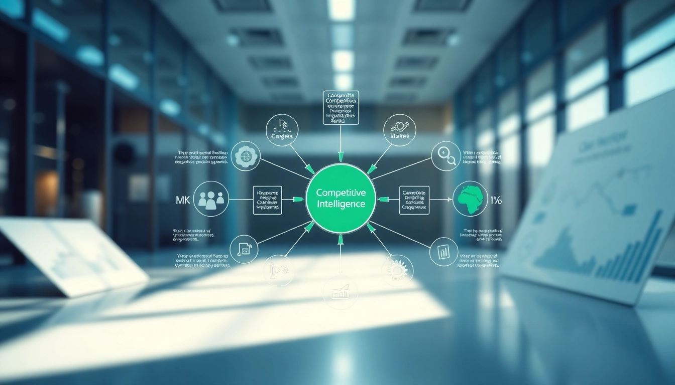 Engaging visual representation of competitive intelligence with strategic insights and market analysis.