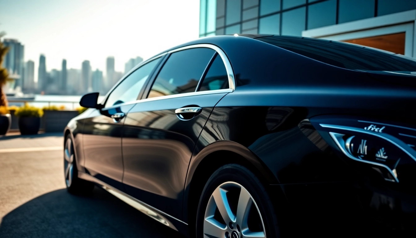 Experience premium car service Vancouver with a professional chauffeur and luxury vehicle in a beautiful city setting.