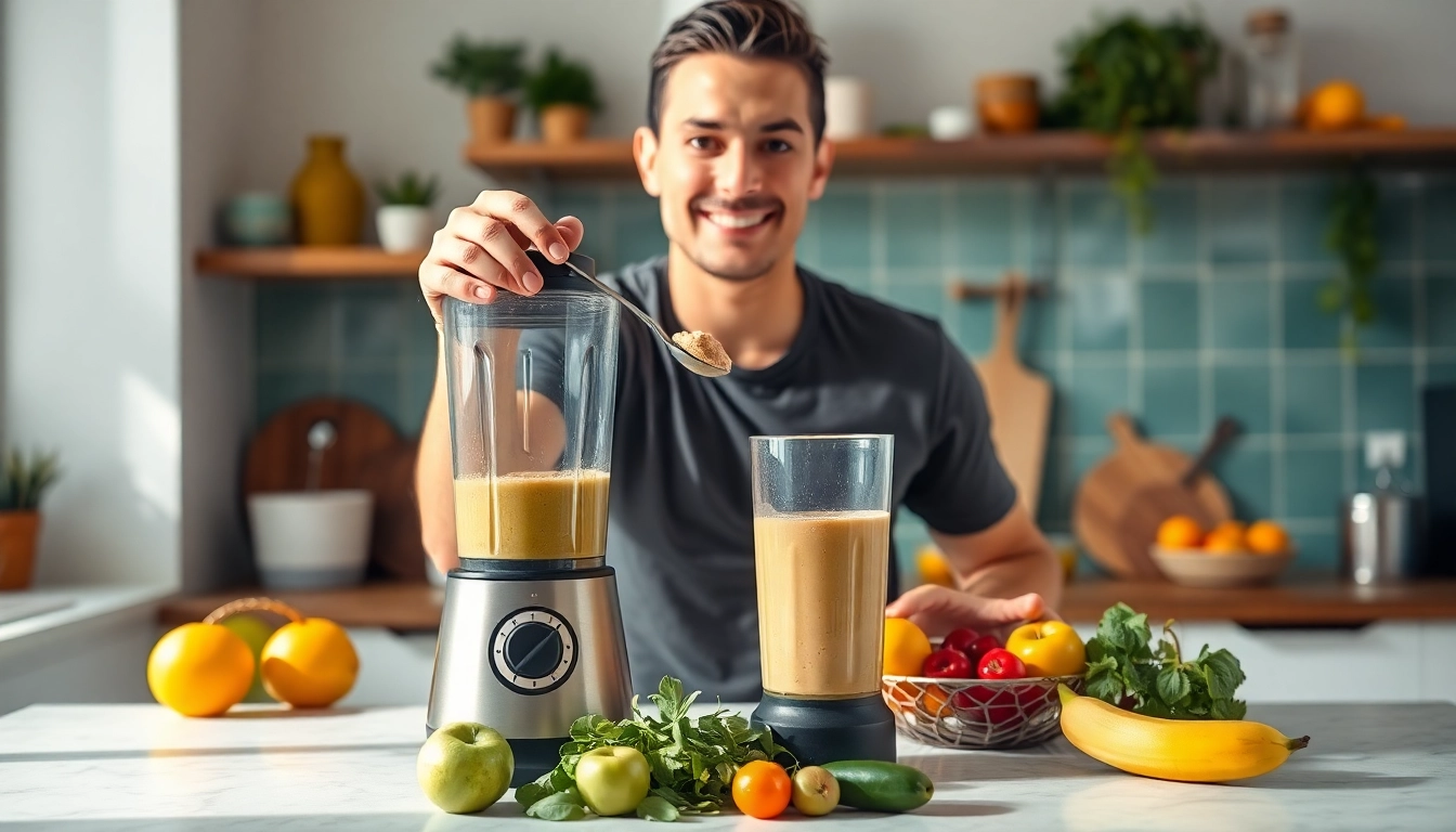 Protein Powder kullanarak sağlıklı smoothie hazırlayan uzman kişinin yaşantısı.
