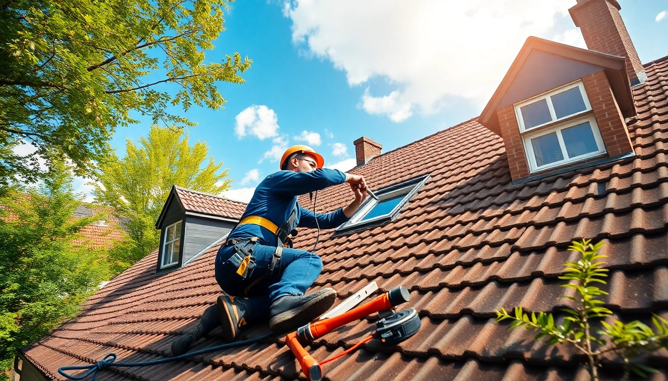 Inspecting dakonderhoud Arnhem with a professional technician working on a classic roof.