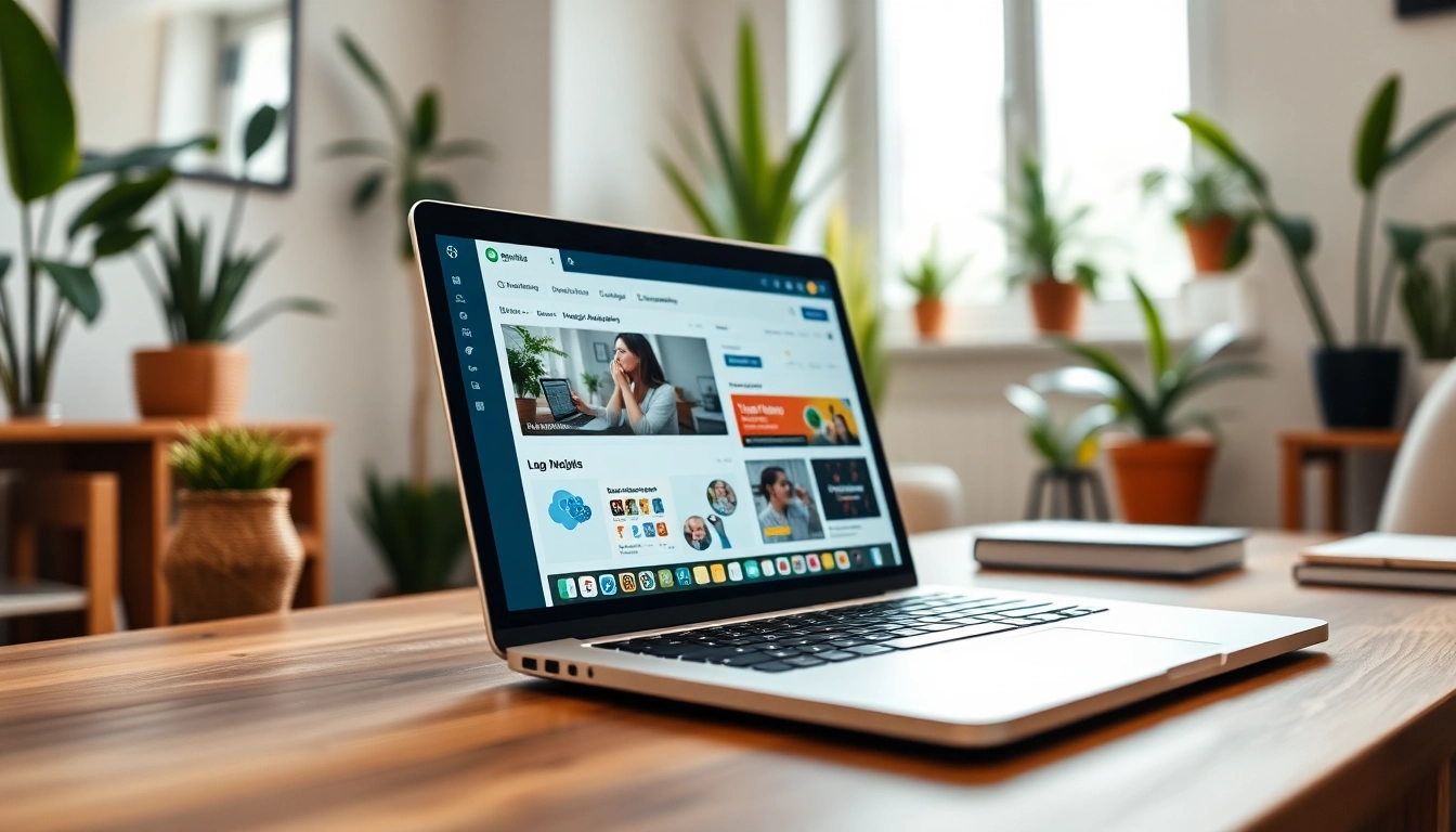 Implementing social media and blog automation tools in a modern digital workspace.