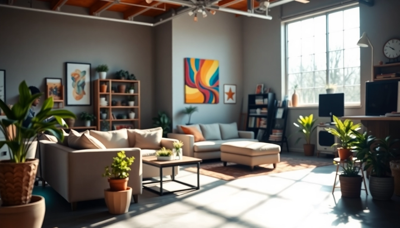 Attactive garage conversion Franklin TN showcasing modern design and organized workspace.