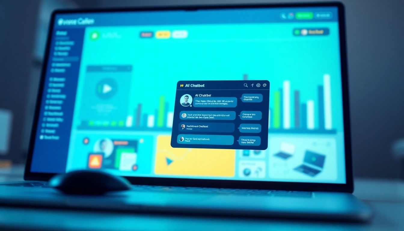 Engaging AI chatbot for website displayed prominently on a modern site interface.