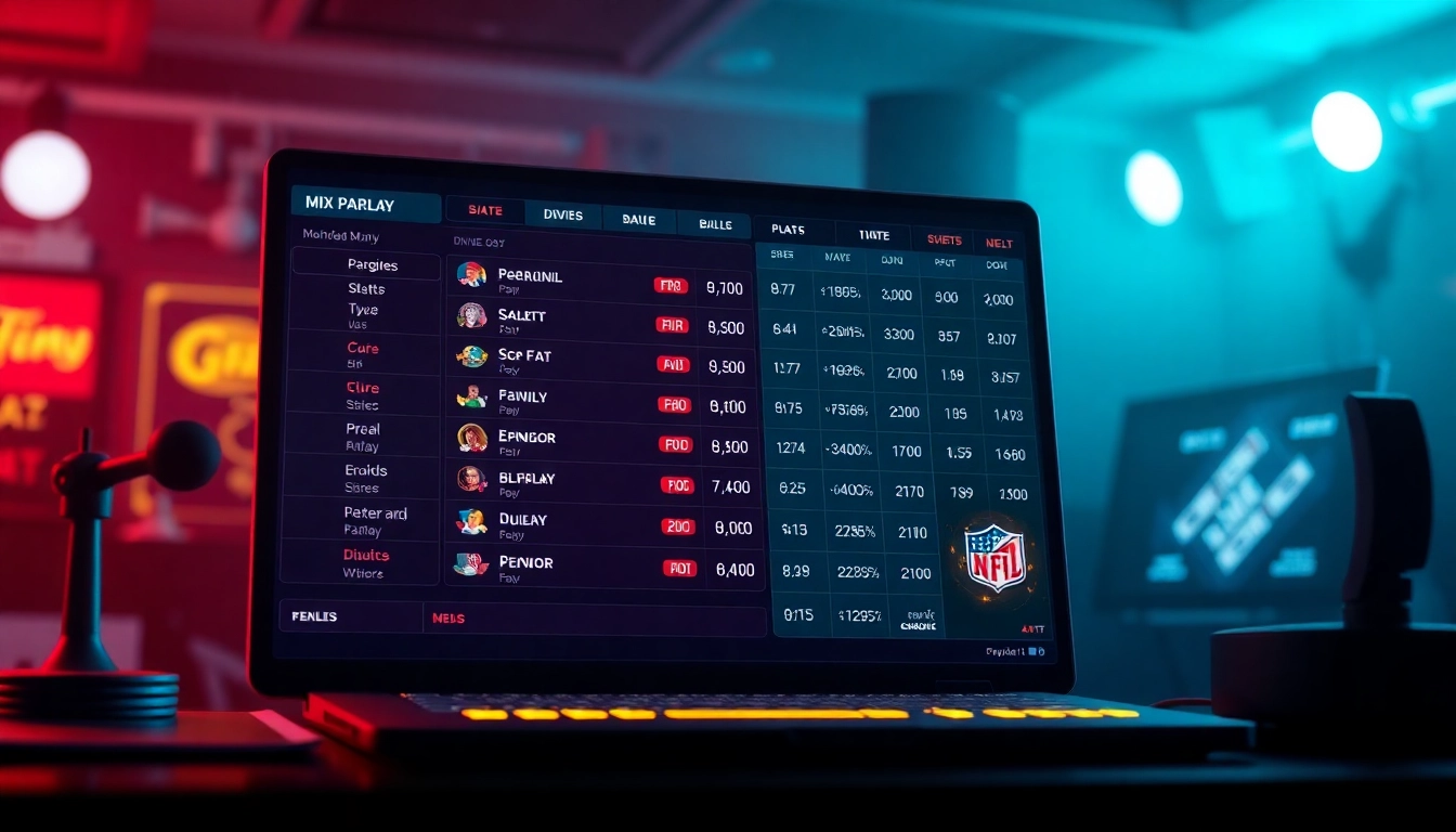 Engage with situs judi bola on an interactive betting platform showcasing vibrant mix parlay options.